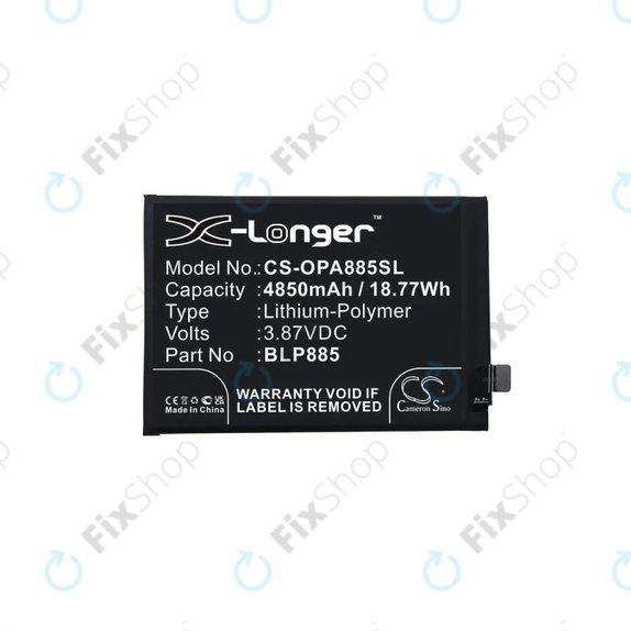 Oppo A96 CPH2333 - Akkumulátor BLP885 4850mAh HQ