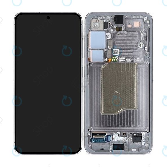 Samsung Galaxy S25 - LCD Kijelző + Érintőüveg + Keret (Silver Shadow) OLED