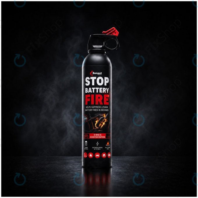 Bonpet Tűzoltó spray lítium akkumulátorokhoz, 500 ml, E-Bike & Scooter Edition