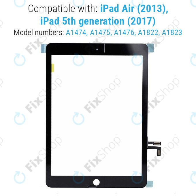 Apple iPad Air, iPad (5th Gen 2017) - Érintőüveg (Black)