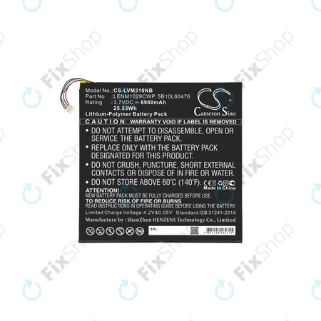 Akkumulátor Lenovo Miix 300, Miix 310, 6900mAh, Li-Pol, 3.7V, LENM1029CWP, HQ