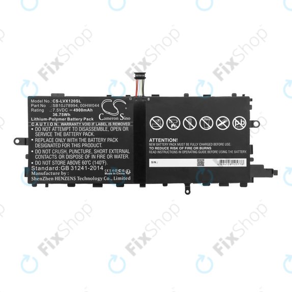 Akkumulátor Lenovo Thinkpad X1 Tablet, 4900mAh, Li-Pol, 7.5V, SB10J78994, HQ