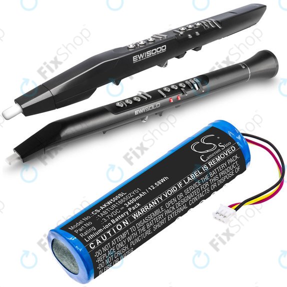 Akkumulátor Akai 5000 Solo, Ewi 5000, 3400mAh, Li-Ion, 3.7V, 1ABTUR18650ZY01, HQ