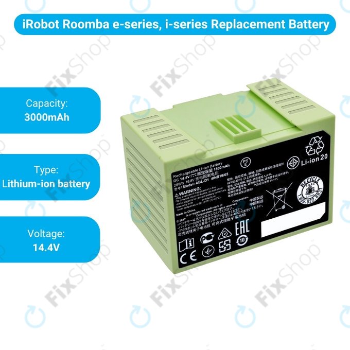 iRobot Roomba e-series, i-series - Akkumulátor ABL-D1, 4624864, ABL-D2 Li-Ion 14.4V 3000mAh
