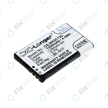 Akkumulátor Nokia 5220, 5630, 6303, 6700, C5, 1200mAh, Li-Ion, 3.7V, BL-5CT, HQ