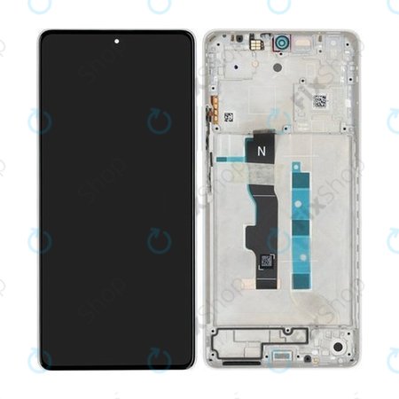 Xiaomi Redmi Note 13 5G 2312DRAABC - LCD Kijelző + Érintőüveg + Keret (Arctic White) - 5600040N1700 Genuine Service Pack