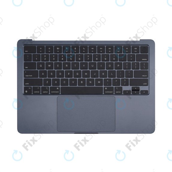 Felső billentyűzetkeret MacBook Air 13", A3113 (2024), US billentyűzettel és akkumulátorral, Midnight, 661-40230, Genuine Apple