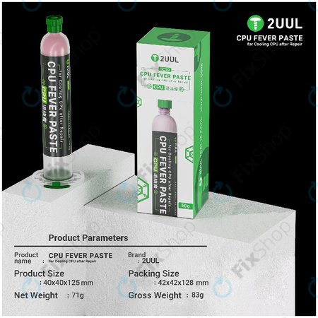 CPU hővezető paszta, 2UUL SC10, 50g