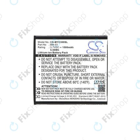 Akkumulátor MyPhone Funky, 1500mAh, Li-Ion, 3.7V, BM-03, HQ