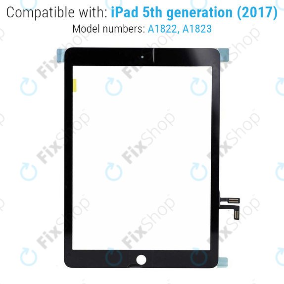 Érintőüveg Home gombbal iPad (5th Gen 2017), Space Gray
