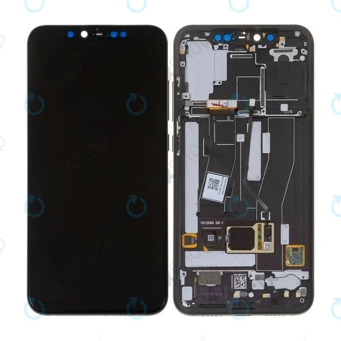 Xiaomi Mi 8 Pro - LCD Kijelző + Érintőüveg + Keret (Black) OLED