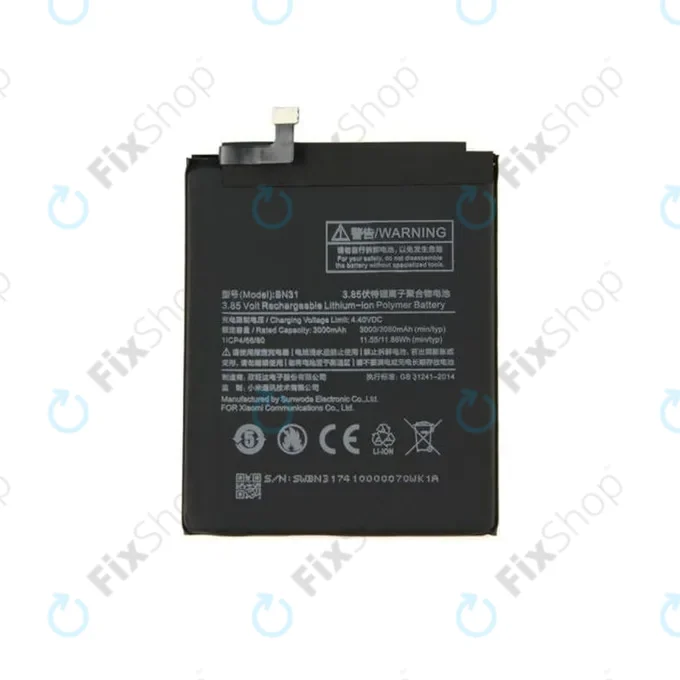 Xiaomi Redmi Note 5A, Mi A1(5x), Redmi S2 (Redmi Y2) - Akkumulátor BN31 3080mAh