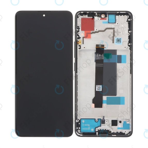 Xiaomi Redmi Note 13 Pro 5G 2312DRA50C - LCD Kijelző + Érintőüveg + Keret (Midnight Black) TFT