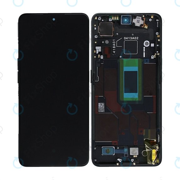 Oppo Reno 8 Pro CPH2357 - LCD Kijelző + Érintőüveg + Keret (Glazed Black) OLED
