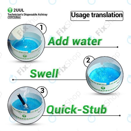 Egyszer használatos hamutartó technikusoknak, 2UUL AS01, 20db/doboz