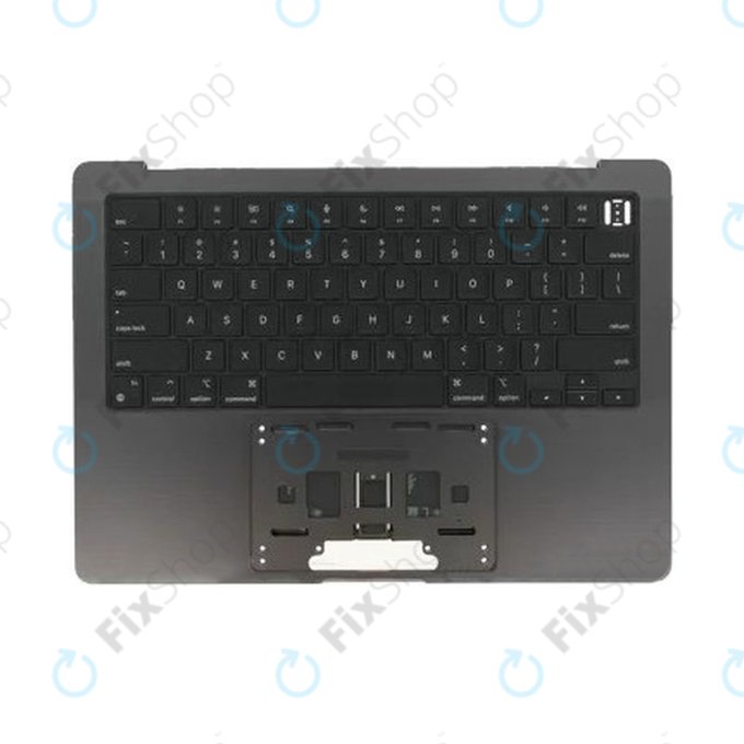 Felső billentyűzetkeret MacBook Pro 14", A3185 (2024), US billentyűzettel és akkumulátorral, Space Black, 661-50210, Genuine Apple