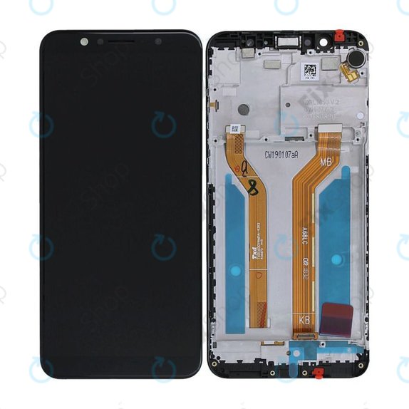 Asus Zenfone Max Pro ZB602KL (X00TD) - LCD Kijelző + Érintőképernyő + Keret (Deepsea Black) - 90AX00T1-R20010 Genuine Service Pack