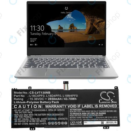Akkumulátor Lenovo ThinkBook 13s, 14s, 2850mAh, Li-Pol, 15.36V, L18C4PF0, HQ
