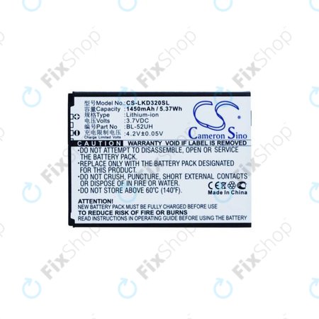 LG L65 D280, L70 D320N, Spirit H440n - Akkumulátor BL-52UH 1450mAh HQ