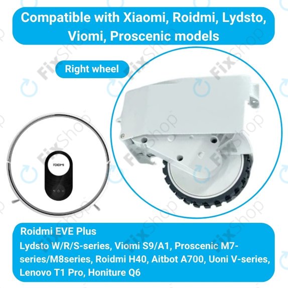 Roidmi EVE Plus - Kerék Motorral (Jobb) (Fehér)