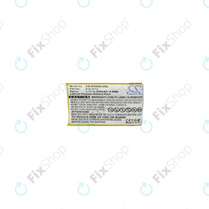 Apple iPod Shuffle (1st Gen) - Akkumulátor 616-0212 250mAh HQ