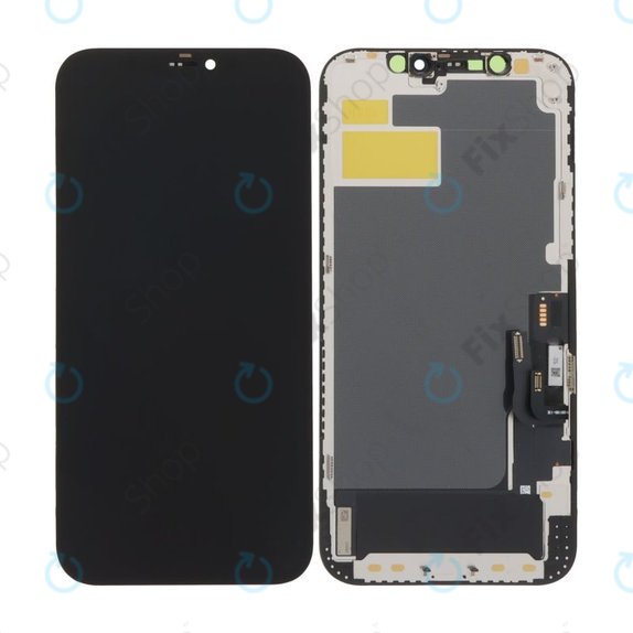 Kijelző Soft OLED iPhone 12, 12 Pro, Érintőüveg kerettel, DIAGNOSTIC