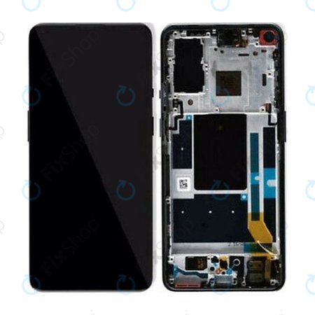 OnePlus 9 - LCD Kijelző + Érintőüveg + Keret (Astral Black) OLED