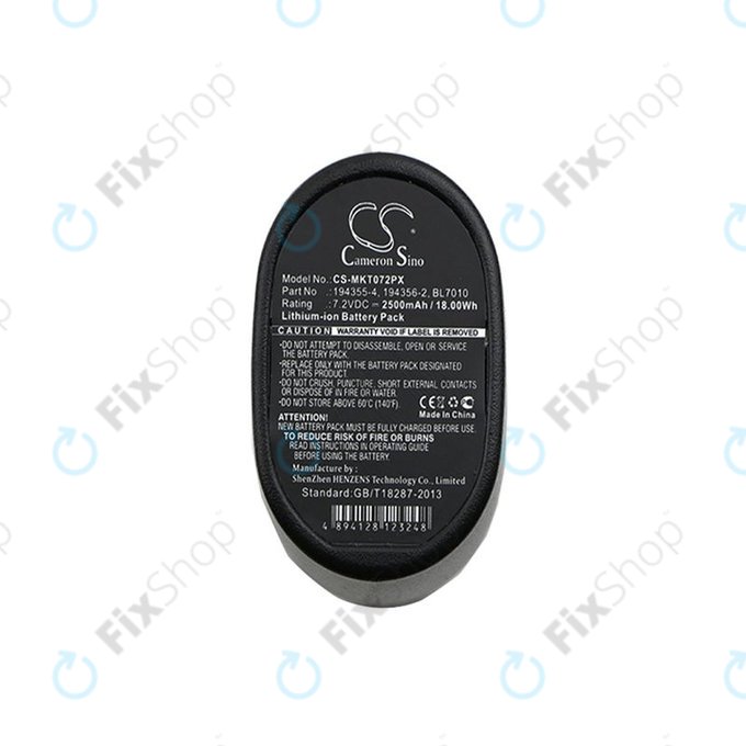 Akkumulátor Makita CL070, CL072, DF010, TD020, TD021, TD022, 2500mAh, Li-Ion, 7.2V, 194355-4, HQ