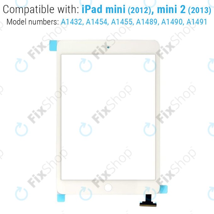 Apple iPad Mini, Mini 2 - Érintőüveg + IC Csatlakozó (White)
