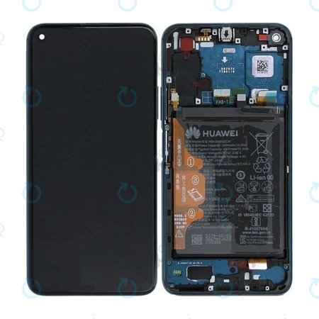 Huawei Honor 20 Pro - LCD Kijelző + Érintőüveg + Keret + Akkumulátor (Phantom Blue) - 02352VKL Genuine Service Pack