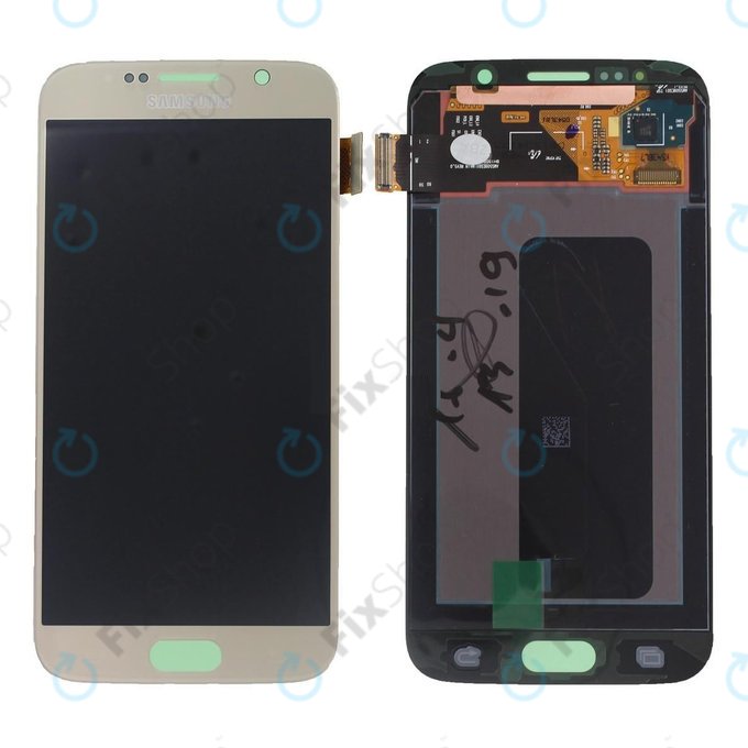 Samsung Galaxy S6 G920F - LCD Kijelző + Érintőüveg (Gold Platinum) - GH97-17260C Genuine Service Pack