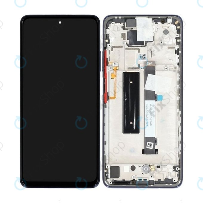 Xiaomi Mi 10T Lite 5G - LCD Kijelző + Érintőüveg + Keret (Atlantic Blue) - 5600030J1700, 5600090J1700 Genuine Service Pack