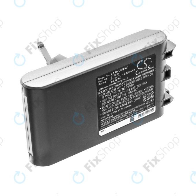 Dyson V8 - Akkumulátor 215681, PM8-US-HFB1497A Li-Ion 21.6V 2600mAh HQ