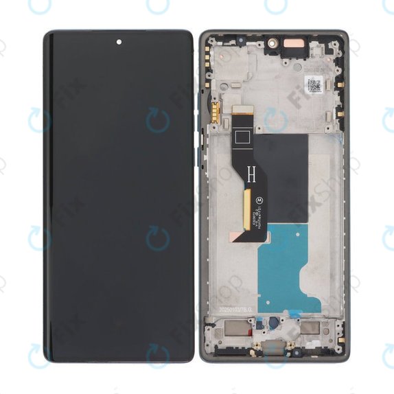 Motorola Edge 50 Fusion - LCD Kijelző + Érintőüveg + Keret (Forest Blue) OLED