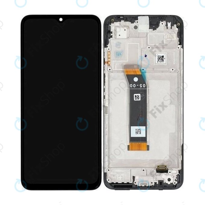 Xiaomi Poco M5, Redmi 10 5G - LCD Kijelző + Érintőüveg + Keret (Black) - 560001L19C00 Genuine Service Pack