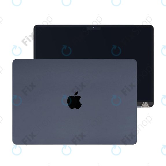 LCD kijelző MacBook Air 15", A3114 (2024), első üveggel és fedéllel, Midnight, 661-40262, Genuine Apple