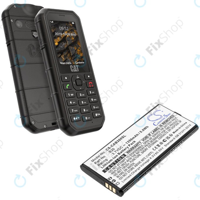 Akkumulátor Cat B26, 1350mAh, Li-Ion, 3.7V, B26, HQ