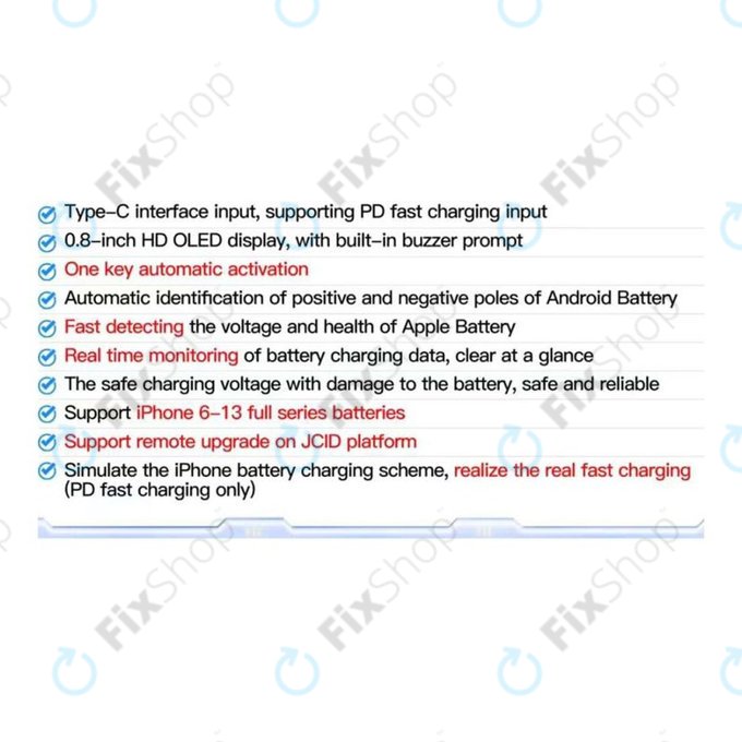 JC BT01 - Akkumulátoros Gyorstöltő Tábla (iPhone 6 - 13 Pro Max)