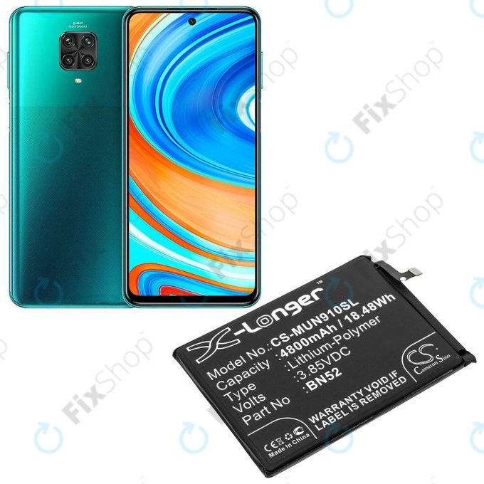 Xiaomi Redmi Note 9 Pro - Akkumulátor BN52 4800mAh HQ
