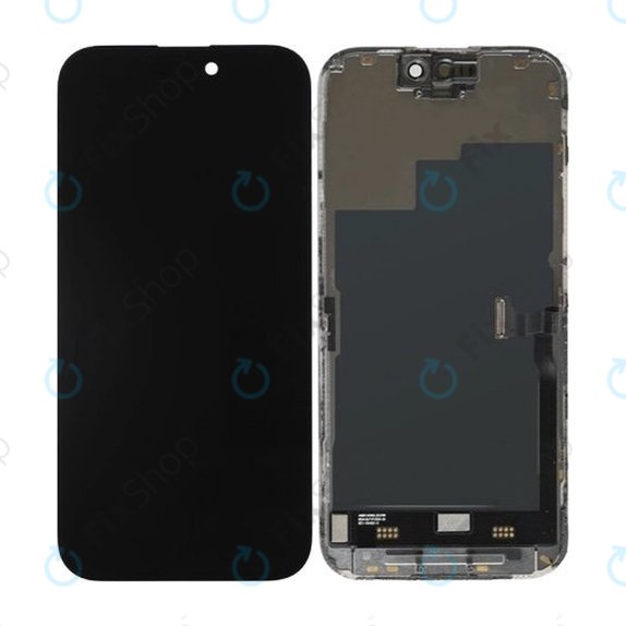 Kijelző Soft OLED iPhone 16 Plus, Érintőüveg kerettel, FixPremium