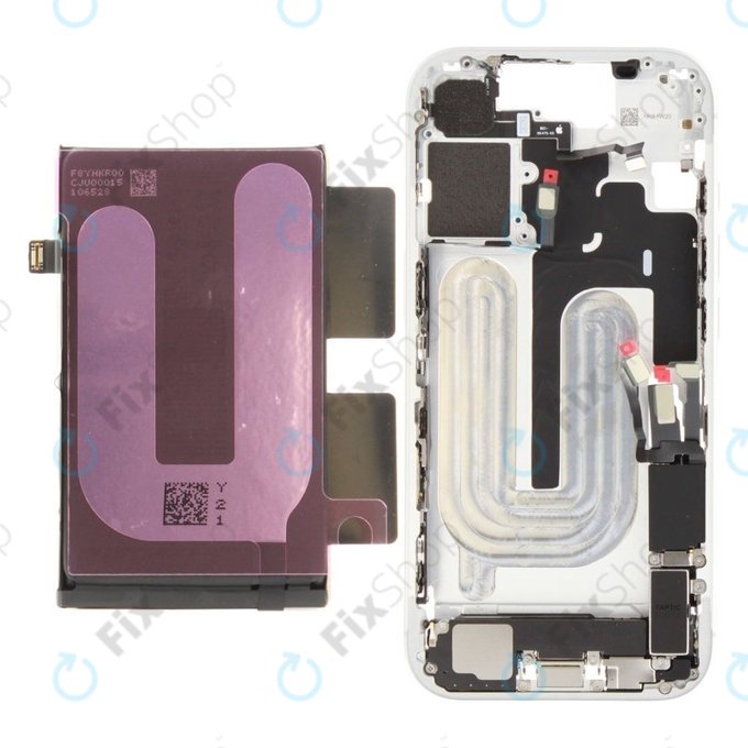 Középső keret akkumulátorral | iPhone 17 | White | ZD076-00749 | Genuine Apple