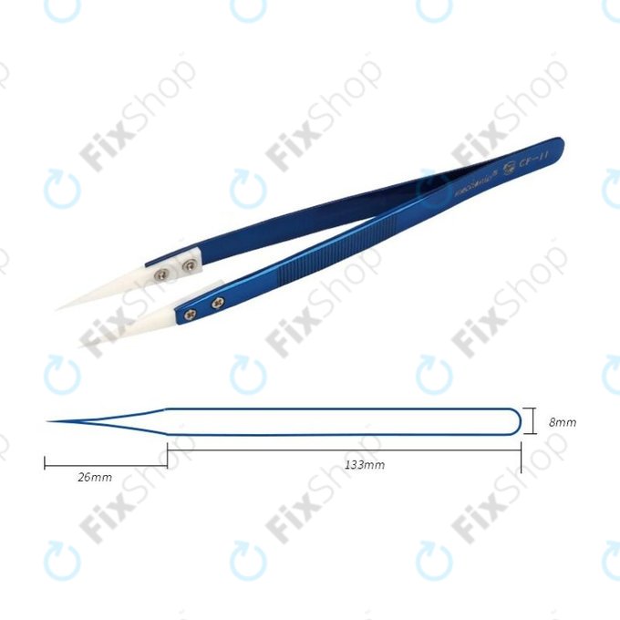 Mechanic CF-11 - Hőálló Kerámia Csipesz Éles Heggyel
