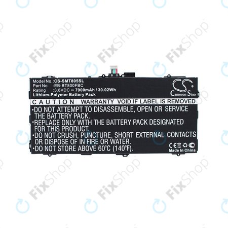 Akkumulátor Samsung Galaxy Tab S 10.5, 7900mAh, Li-Pol, 3.8V, EB-BT800FBC, HQ