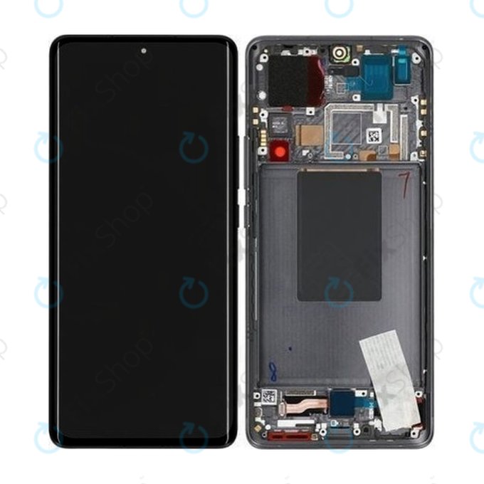 Xiaomi 12 Pro 2201122C 2201122G - LCD Kijelző + Érintőüveg + Keret (Grey) - 56000300L200, 56000800L200 Genuine Service Pack