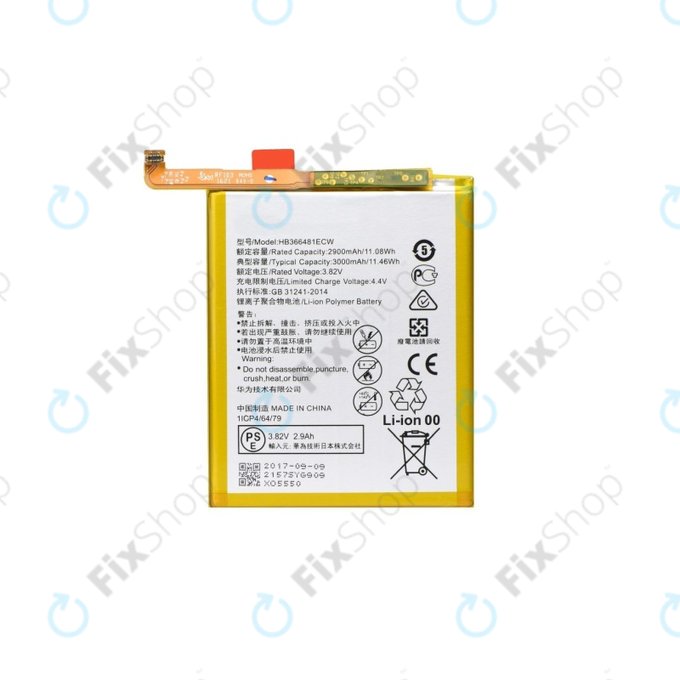 Huawei P9, P9 Lite, P10 Lite, P20 Lite, P Smart, Y6 (2018), Y6 Prime (2018), Y7 (2018), Y7 Prime (2018), Honor 7A, 8, 9 Lite - Akkumulátor HB366481ECW 3000mAh