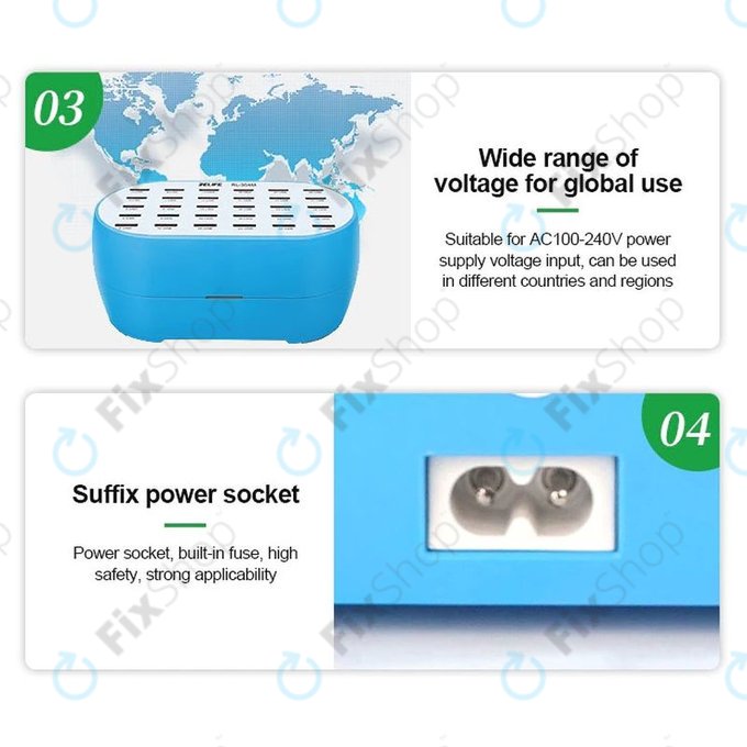 Relife RL-304M - Smart USB Töltő - 30x USB / 160W