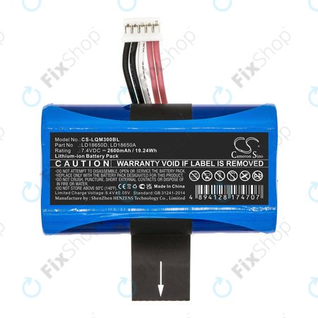 Akkumulátor Ingenico Apos A8, 2600mAh, Li-Ion, 7.4V, LD18650D, HQ