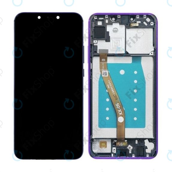 Huawei P Smart Plus (Nova 3i) - LCD Kijelző + Érintőüveg + Keret (Iris Purple) TFT