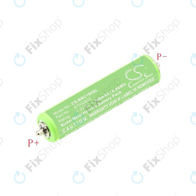 Akkumulátor Braun 1000, 180, 2000, 3000, 4735, 5411, Cruzer1, Cruzer Z20, 700mAh, Ni-MH, 1.2V, 67030922, HQ