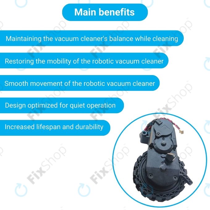 Ecovacs Deebot N-series, T-series, Ozmo-series - Kerék Motorral (Bal)